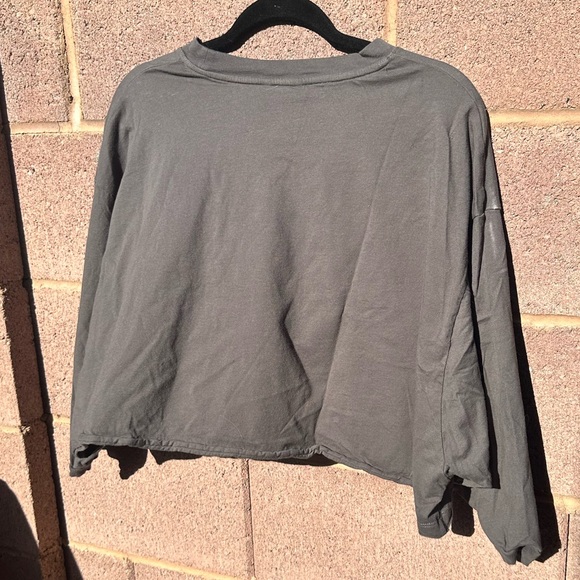 Women’s casual summer fun tops crochet HM size SP, stripe M tie top, LS crop top - Picture 14 of 15